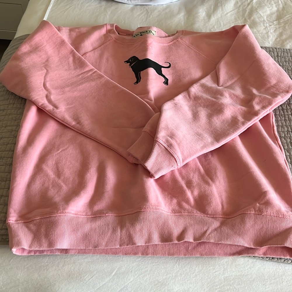Pink black dog sweatshirt
